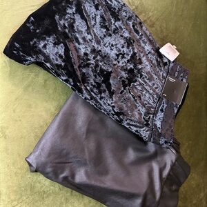 Zara Velvet and Leather Pants